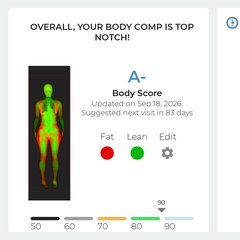 DexaFit DEXA scan body composition results