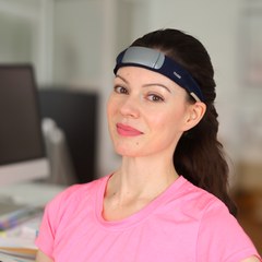 Wearing the Muse S EEG headband