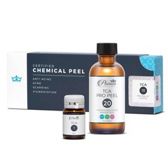 Platinum Skincare 20% TCA chemical peel bottle and box