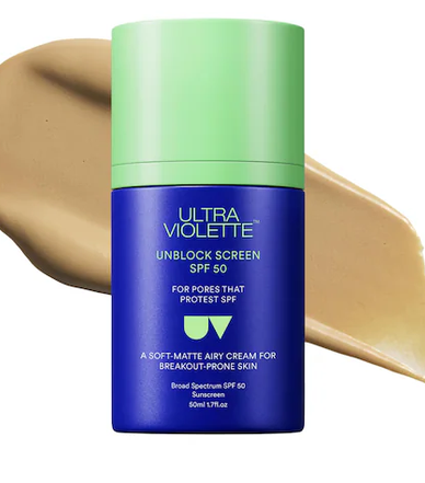 ultraviolette Ultra Violette Unblock Screen SPF 50 sunscreen with bemotrizinol